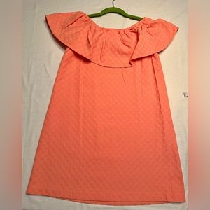 Crown and Ivy, coral off the shoulder dress. Worn once. Size L